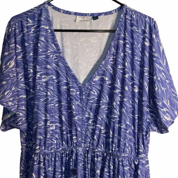 Cabana Life x Talbots Purple Abstract Print Midi Beach Cover-Up Dress Size XL - Picture 3 of 9